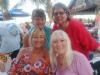 Mary Jane & Tish; front, Sherri & Paula enjoyed a beautiful day at Coconuts listening to Old School.